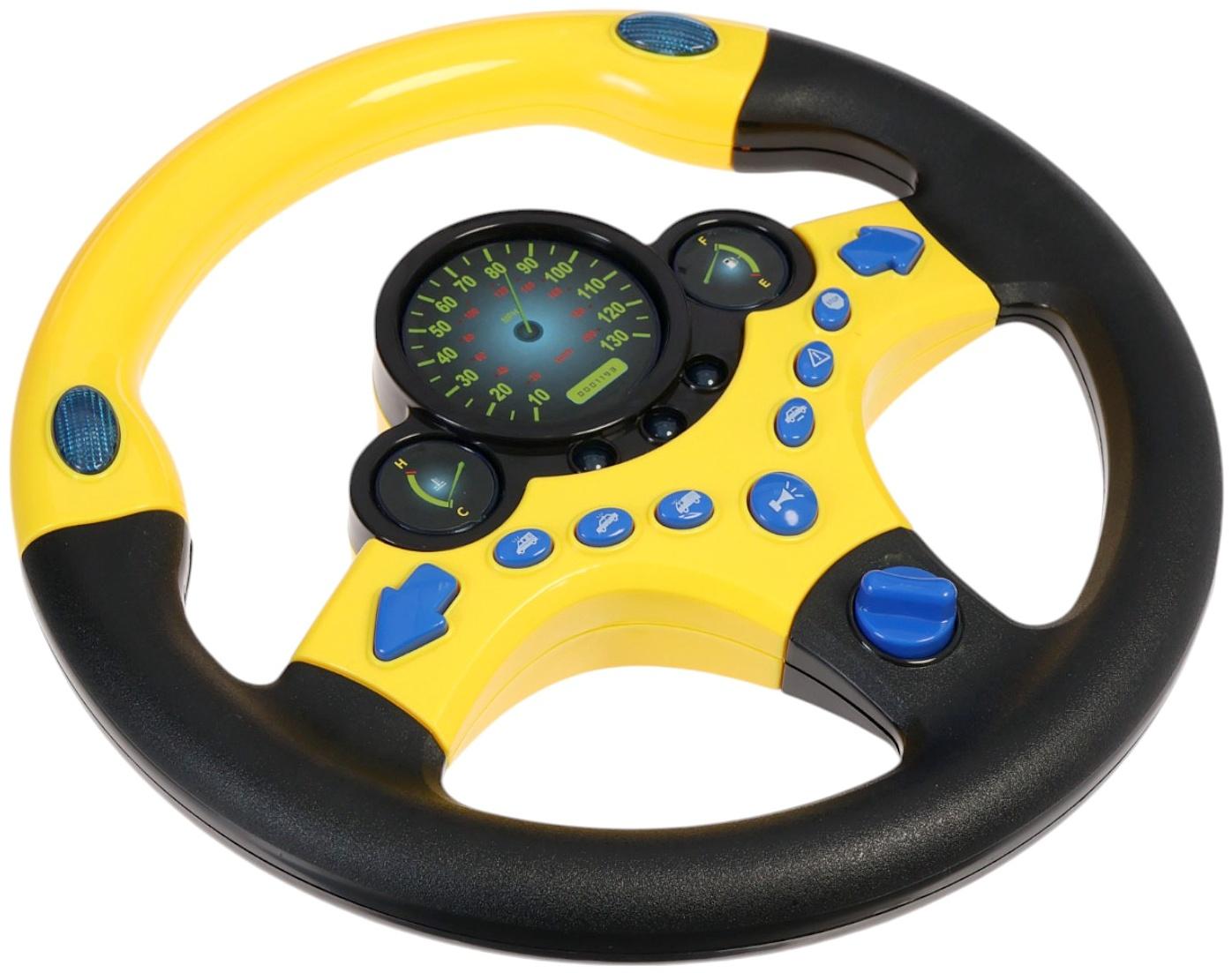 Уценка (в пакете) Руль музыкальный «Супер водитель», свет и звук, работает от батареек