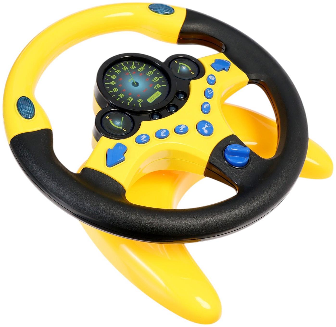 Уценка (в пакете) Руль музыкальный «Супер водитель», свет и звук, работает от батареек