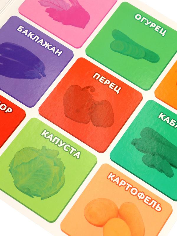 Магнитные макси - пазлы половинки «Фрукты и овощи», 18 пазлов, 36 деталей