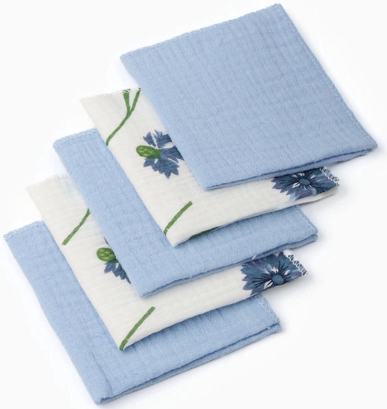 Набор платочков «Крошка Я» Cornflowers вид 1, 20×20 см-5 шт., муслин, хлопок 100%