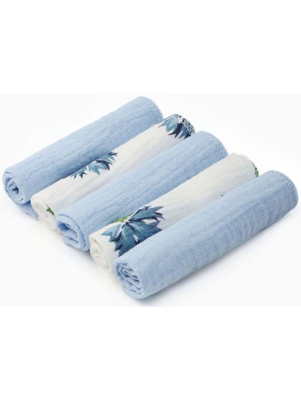 Набор платочков «Крошка Я» Cornflowers вид 1, 20×20 см-5 шт., муслин, хлопок 100%