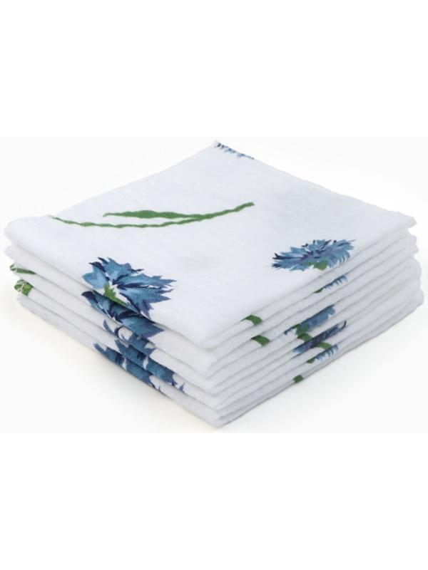 Набор платочков «Крошка Я» Cornflowers вид 2, 20×20 см-5 шт., муслин, хлопок 100%