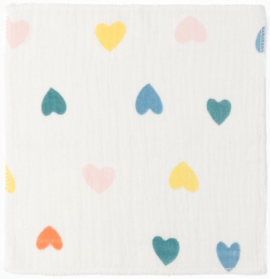 Набор платочков «Крошка Я» Сolored hearts вид 2, 20×20 см-5 шт., муслин, хлопок 100%