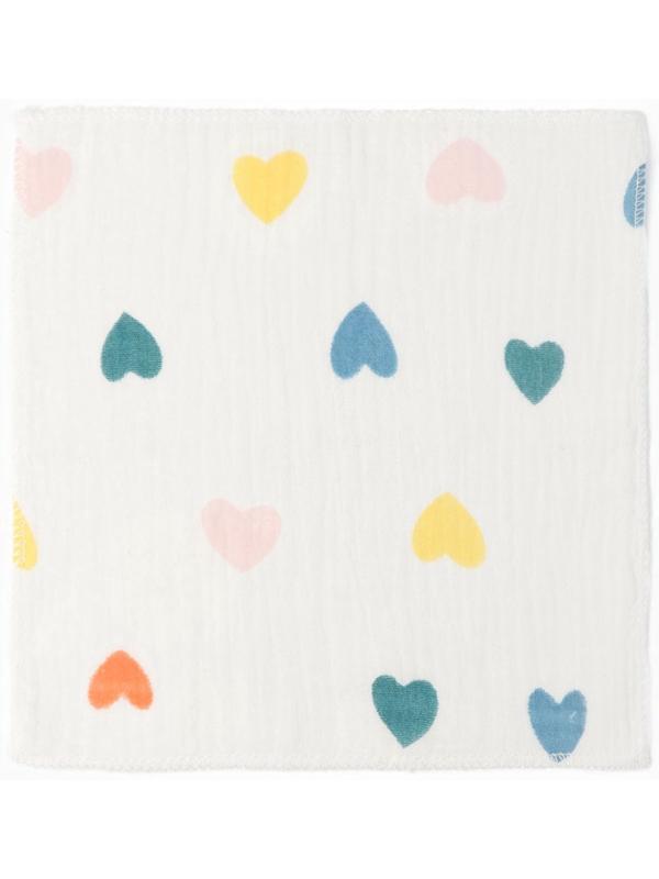 Набор платочков «Крошка Я» Сolored hearts вид 2, 20×20 см-5 шт., муслин, хлопок 100%