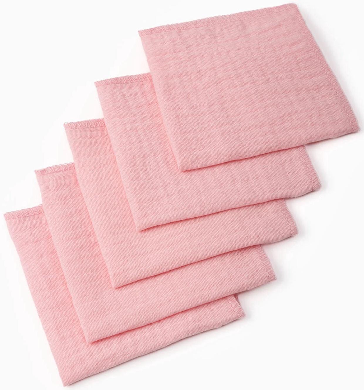 Набор платочков «Крошка Я» Rose, 20×20 см-5 шт., муслин, хлопок 100%