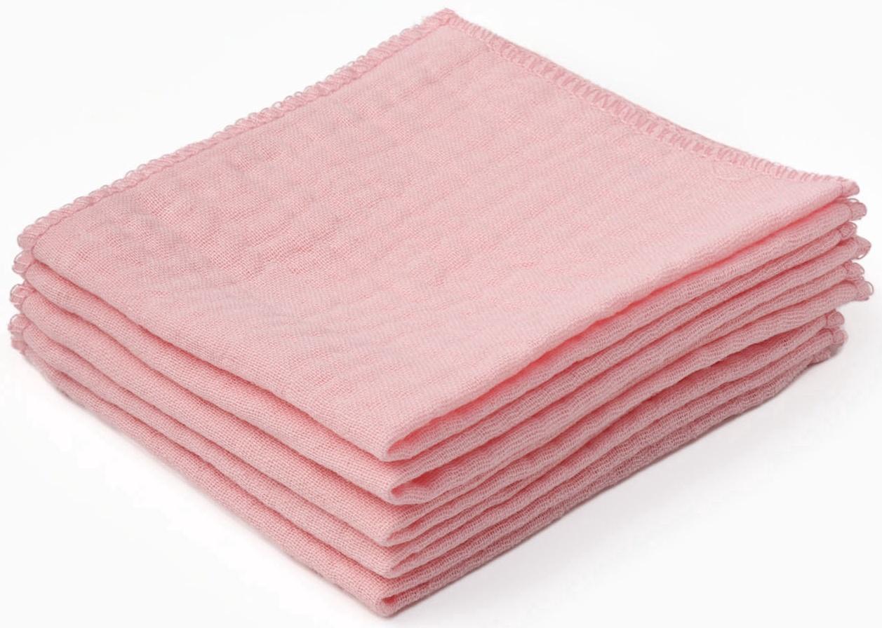 Набор платочков «Крошка Я» Rose, 20×20 см-5 шт., муслин, хлопок 100%