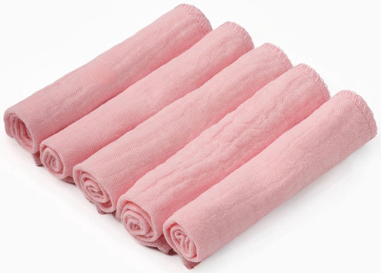 Набор платочков «Крошка Я» Rose, 20×20 см-5 шт., муслин, хлопок 100%
