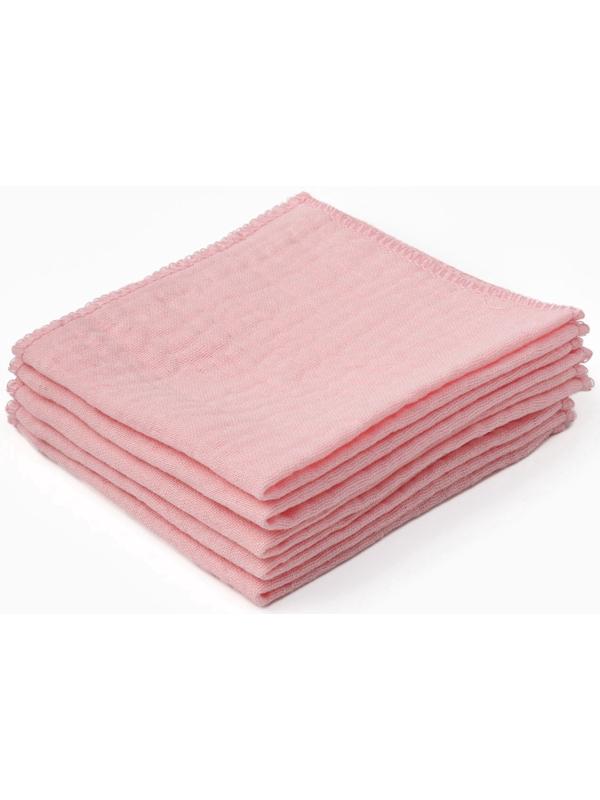 Набор платочков «Крошка Я» Rose, 20×20 см-5 шт., муслин, хлопок 100%