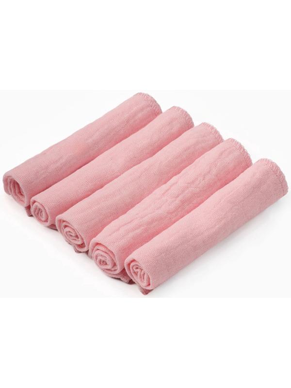 Набор платочков «Крошка Я» Rose, 20×20 см-5 шт., муслин, хлопок 100%