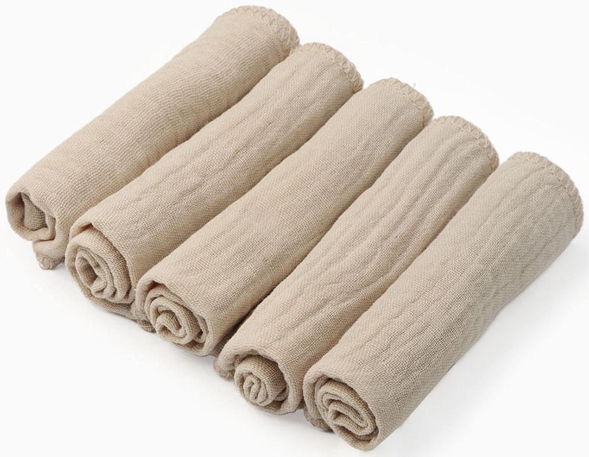 Набор платочков «Крошка Я» Eco touch, 20×20 см-5 шт., муслин, хлопок 100%