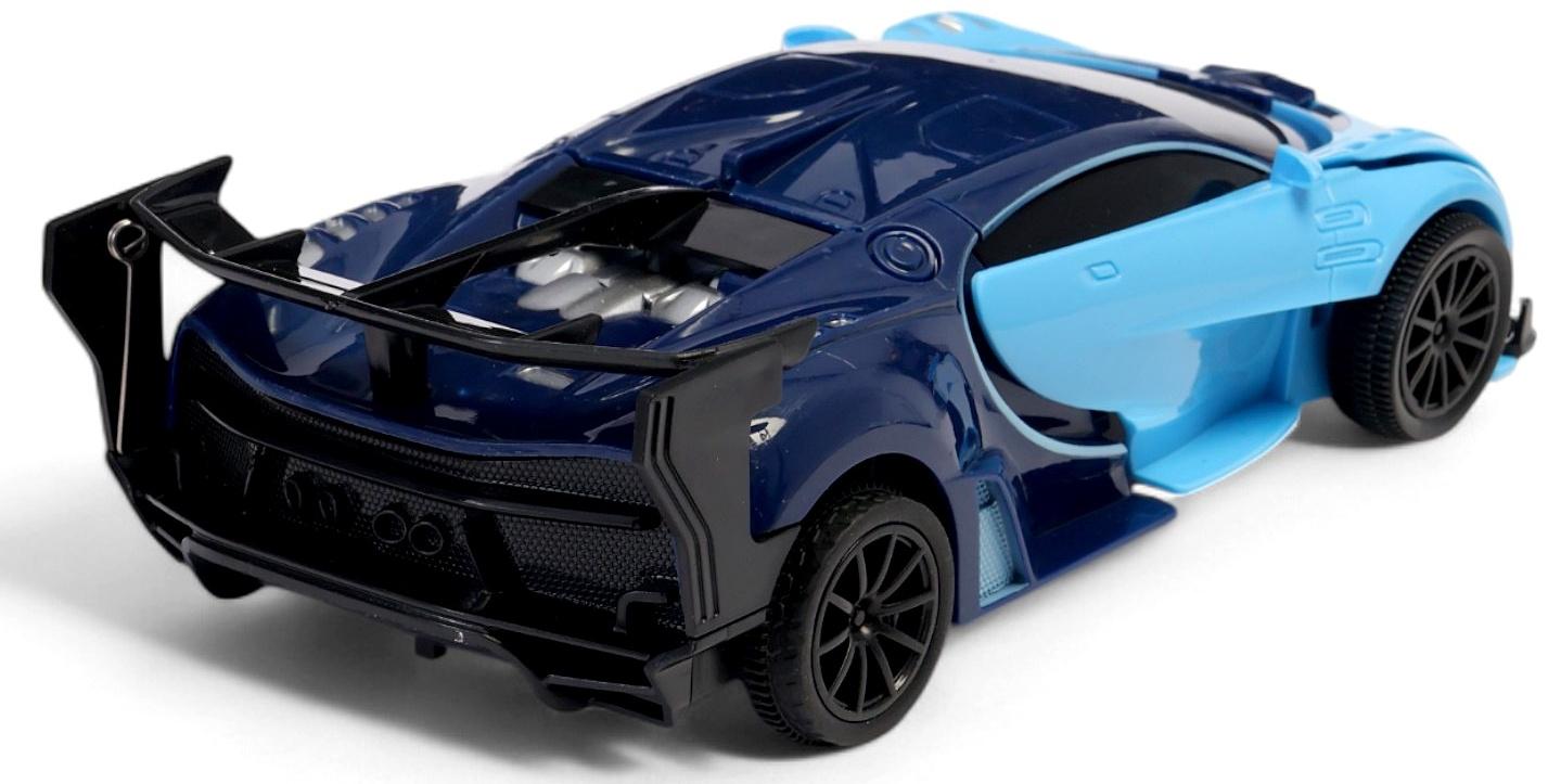 Робот радиоуправляемый «Спорткар», трансформируется, работает от батареек, цвет синий