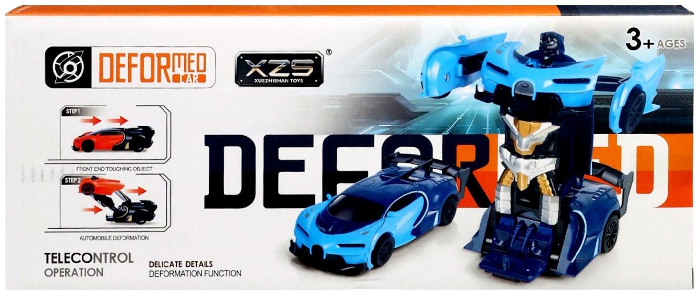 Робот радиоуправляемый «Спорткар», трансформируется, работает от батареек, цвет синий