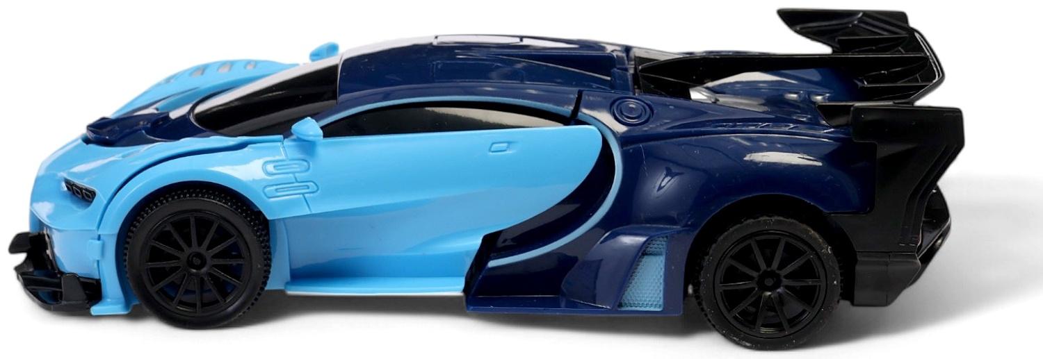 Робот радиоуправляемый «Спорткар», трансформируется, работает от батареек, цвет синий