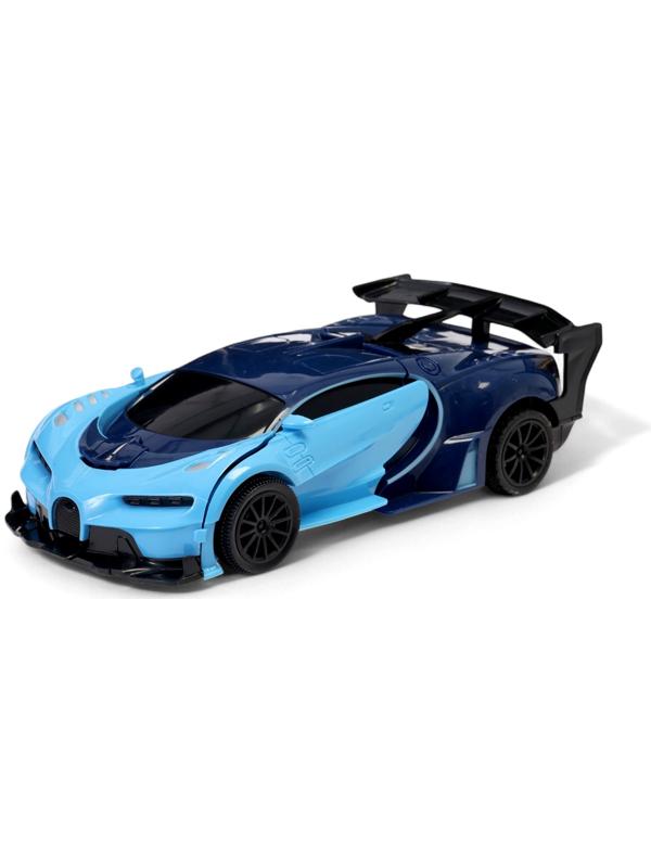 Робот радиоуправляемый «Спорткар», трансформируется, работает от батареек, цвет синий