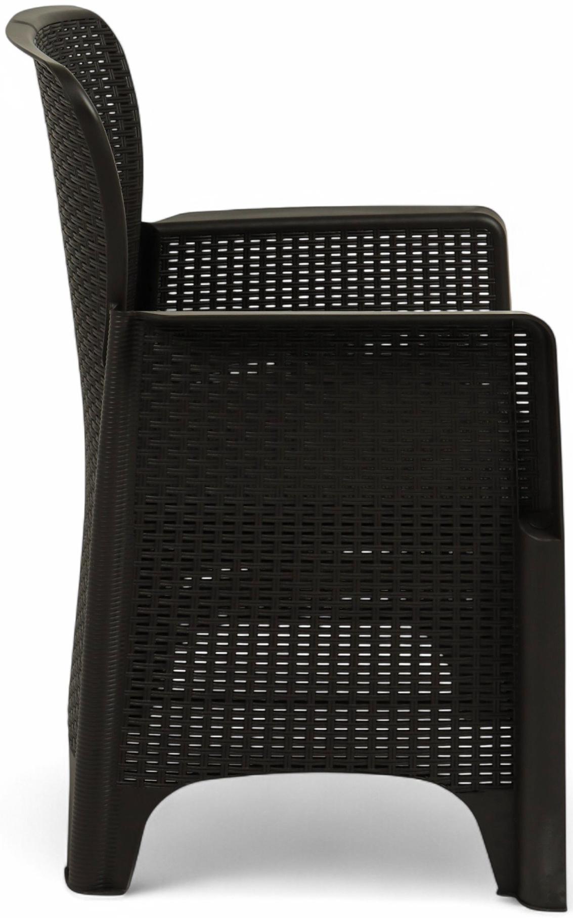 Кресло садовое «Ротанг Лайт», пластик, 62×58.5×85 см, до 106 кг, мокко