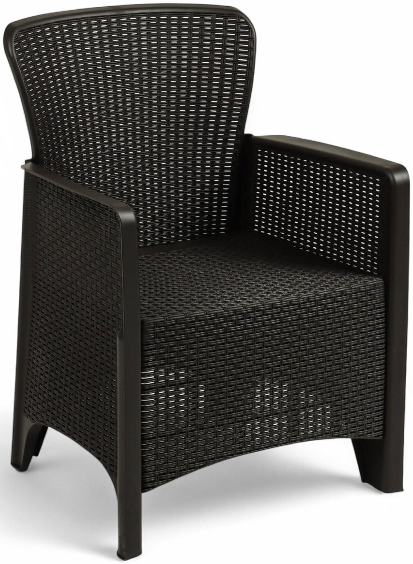 Кресло садовое «Ротанг Лайт», пластик, 62×58.5×85 см, до 106 кг, мокко