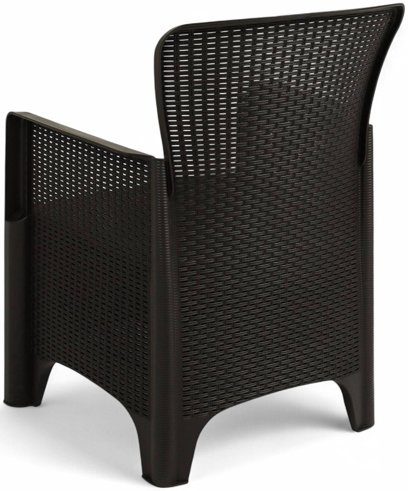 Кресло садовое «Ротанг Лайт», пластик, 62×58.5×85 см, до 106 кг, мокко