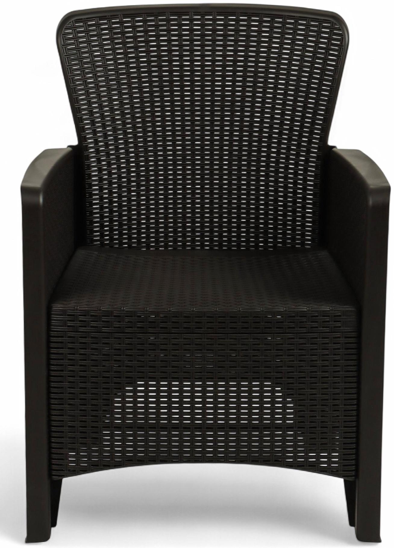 Кресло садовое «Ротанг Лайт», пластик, 62×58.5×85 см, до 106 кг, мокко