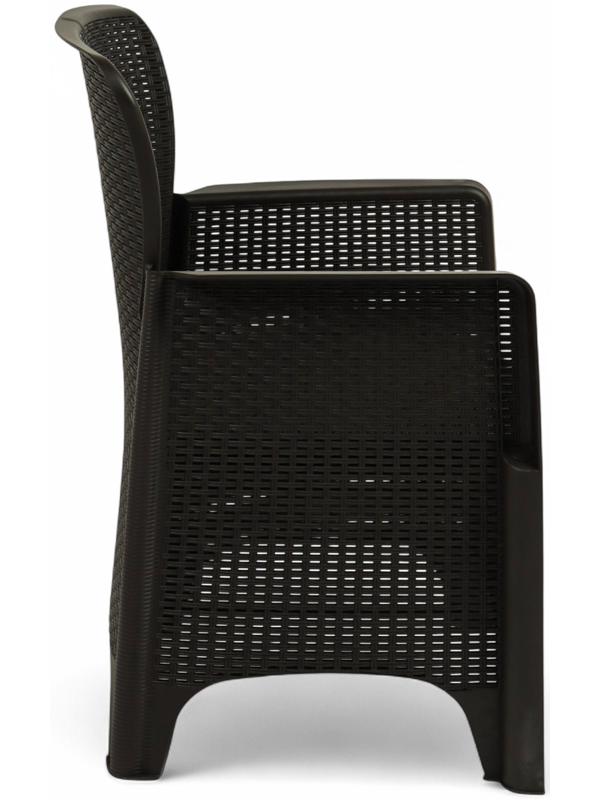 Кресло садовое «Ротанг Лайт», пластик, 62×58.5×85 см, до 106 кг, мокко