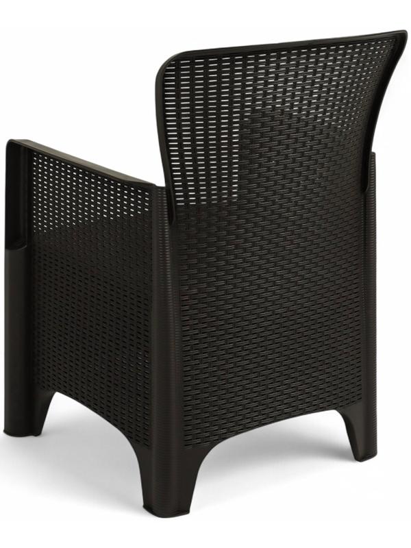 Кресло садовое «Ротанг Лайт», пластик, 62×58.5×85 см, до 106 кг, мокко