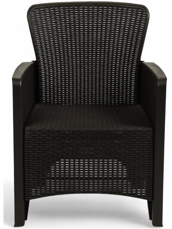 Кресло садовое «Ротанг Лайт», пластик, 62×58.5×85 см, до 106 кг, мокко