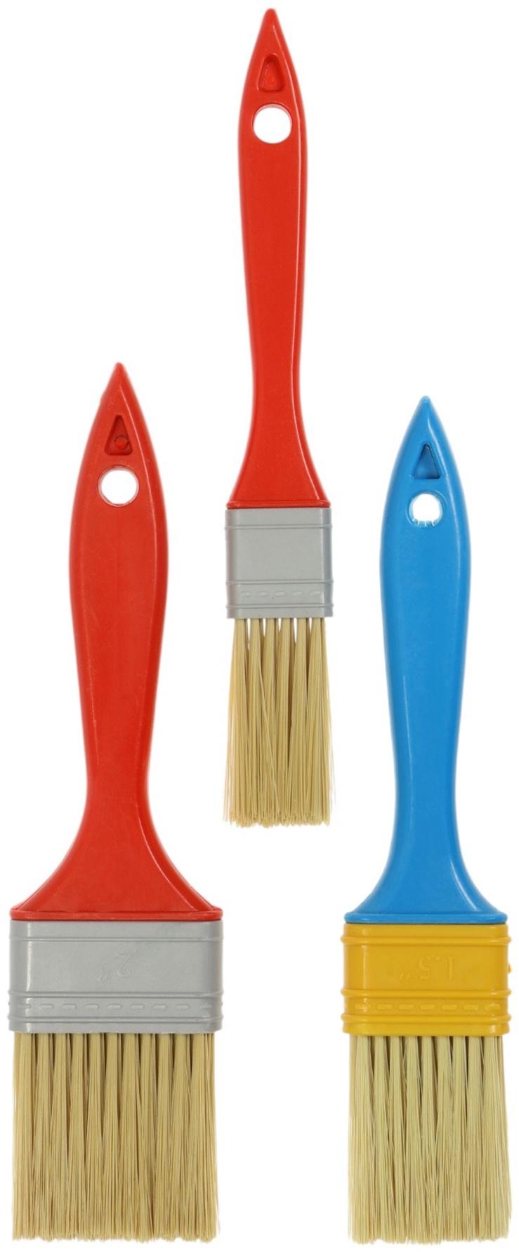 Набор кистей ЛОМ промо, искусственная щетина, пластик. рук, 1-1.5-2