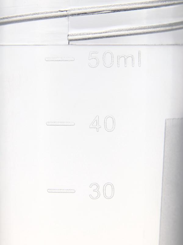 Контейнер для биоматериалов 60 мл, завинчивающаяся крышка, матовое окно, индивидуальная упаковка