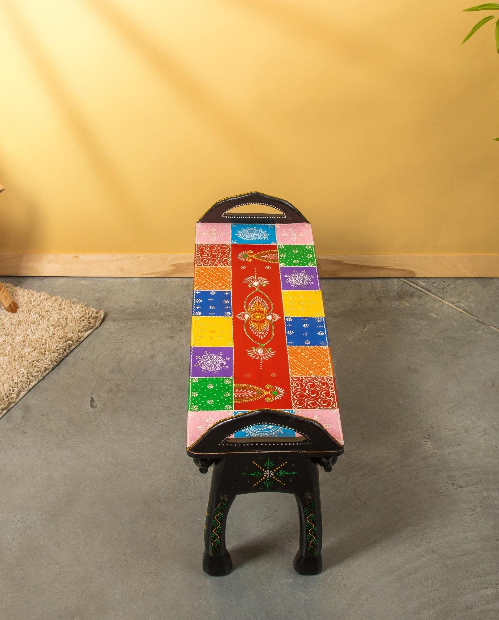 Лавка «Краски Индии», 89×30×45 см, дерево