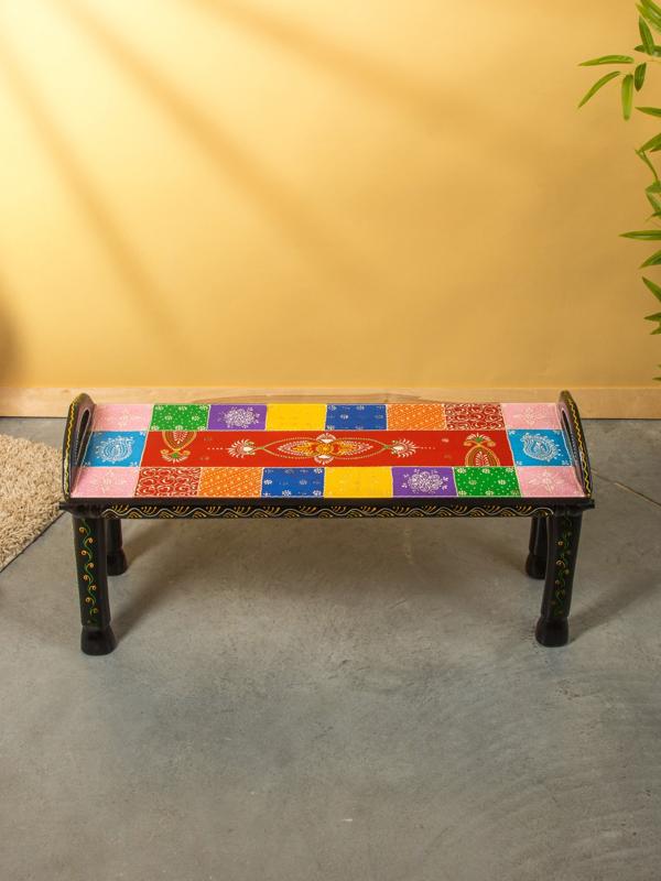 Лавка «Краски Индии», 89×30×45 см, дерево