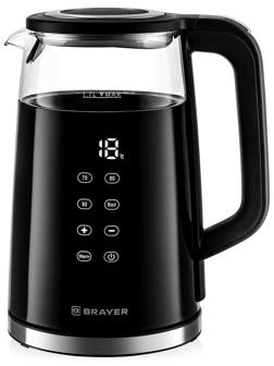 Чайник электрический BRAYER 1037BR,1.7 л, нержавеющая сталь с пластиковым покрытием Cool Touch, 2200 Вт