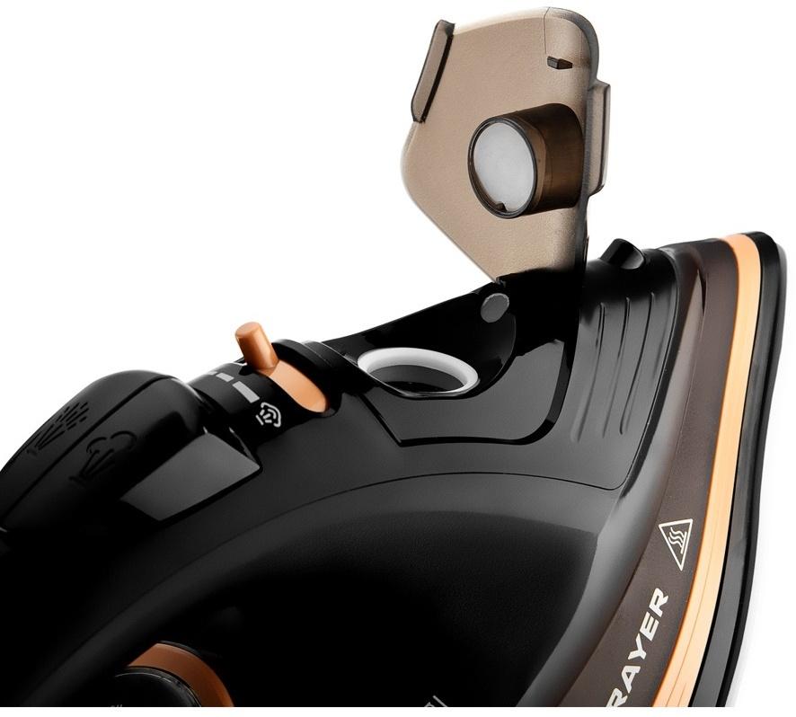 Утюг паровой BRAYER 4010BR, 2400 Вт, керамичекая подошва, 320 мл, беспроводной, коричневый