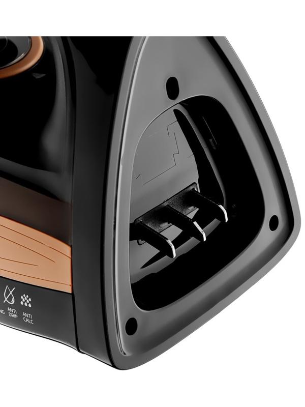 Утюг паровой BRAYER 4010BR, 2400 Вт, керамичекая подошва, 320 мл, беспроводной, коричневый