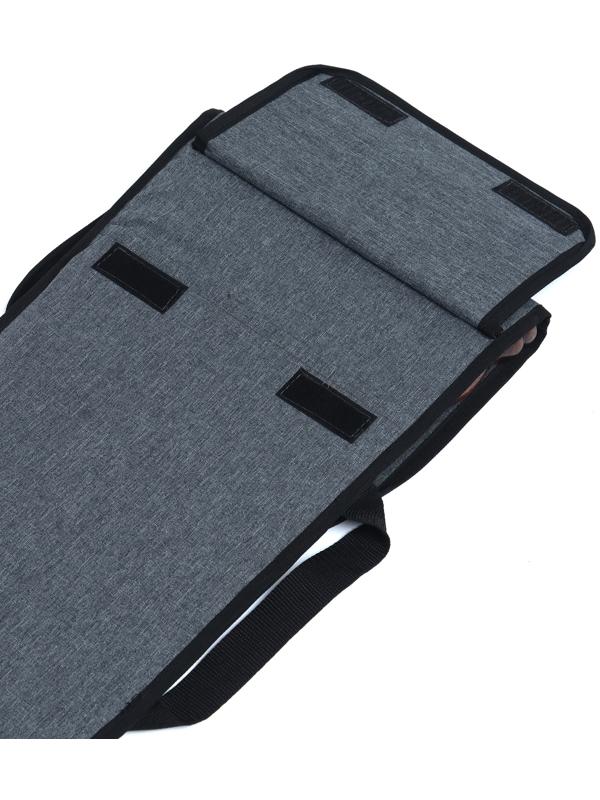 Набор шампуров в колчане, 6 шт., деревянная ручка «Кольцо», 73(50) х 1.2×0.3 см, серый