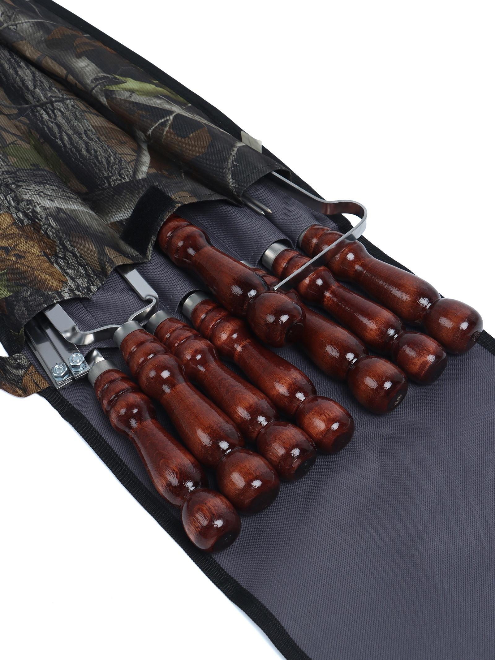 Набор шашлычный в колчане, 11 предметов, цвет камуфляж