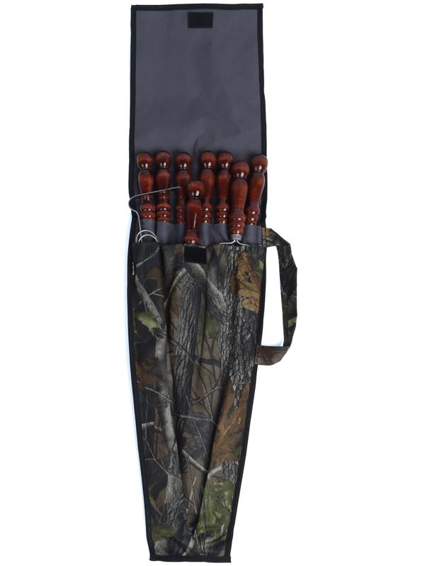 Набор шашлычный в колчане, 11 предметов, цвет камуфляж