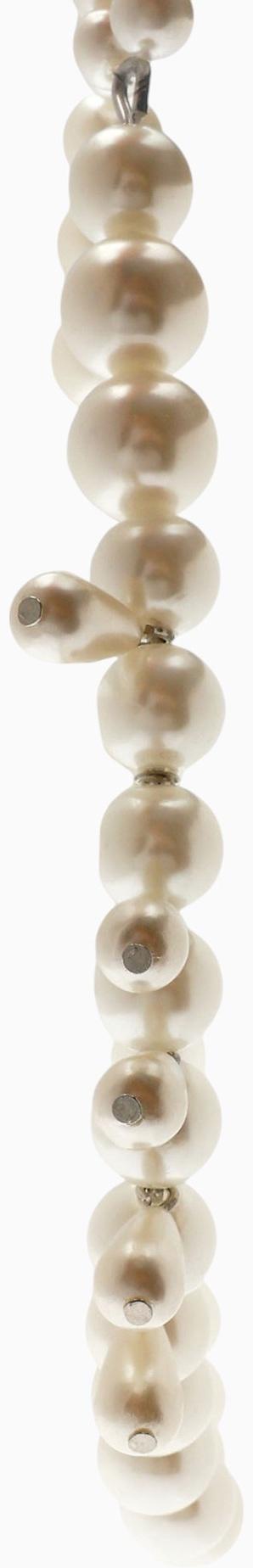 Бодичейн женская «Жемчужные капли», белый в серебре