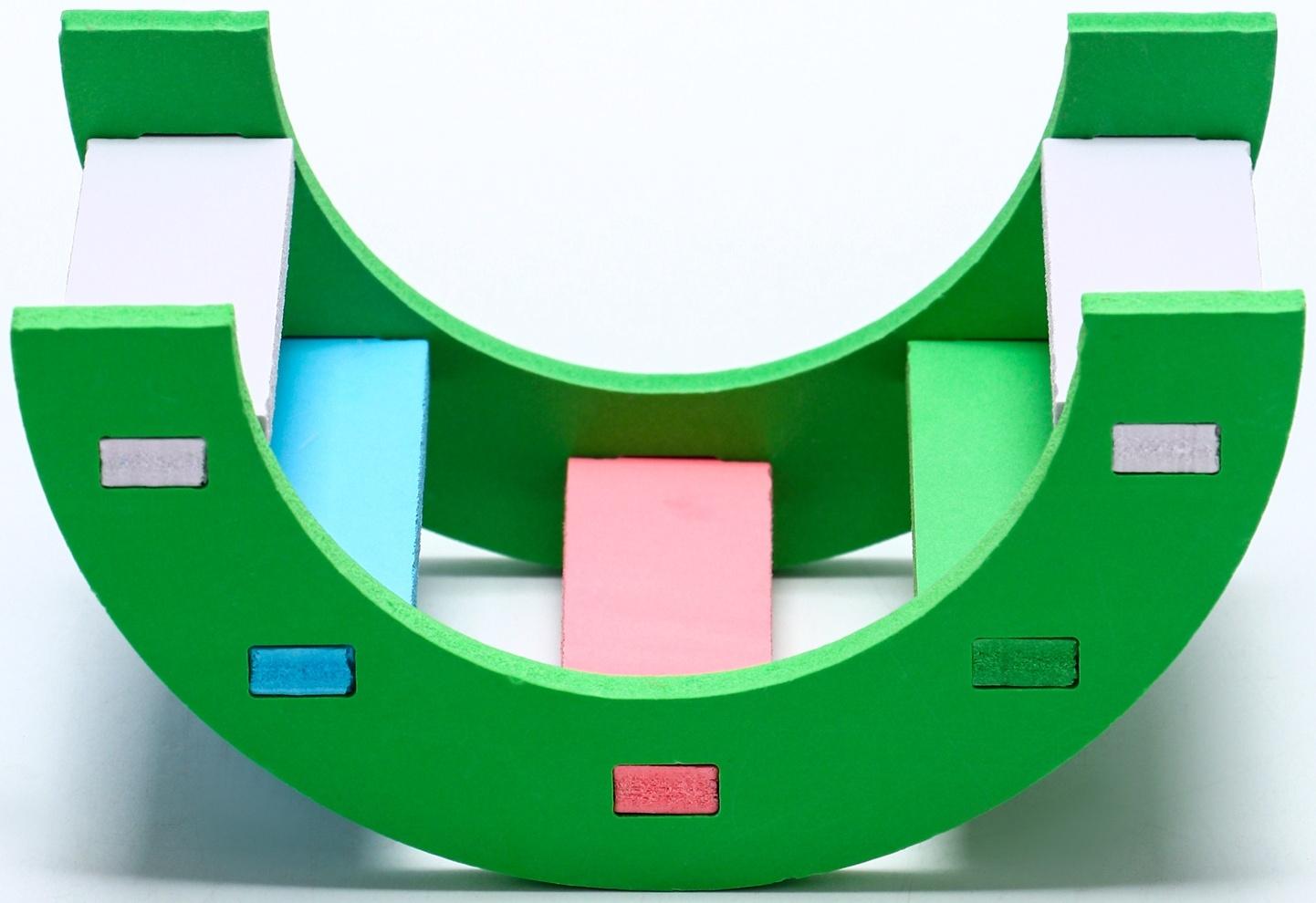 Лесенка для грызунов с цветными ступеньками, зеленый