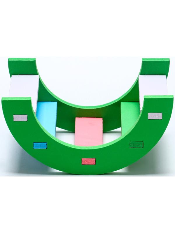 Лесенка для грызунов с цветными ступеньками, зеленый