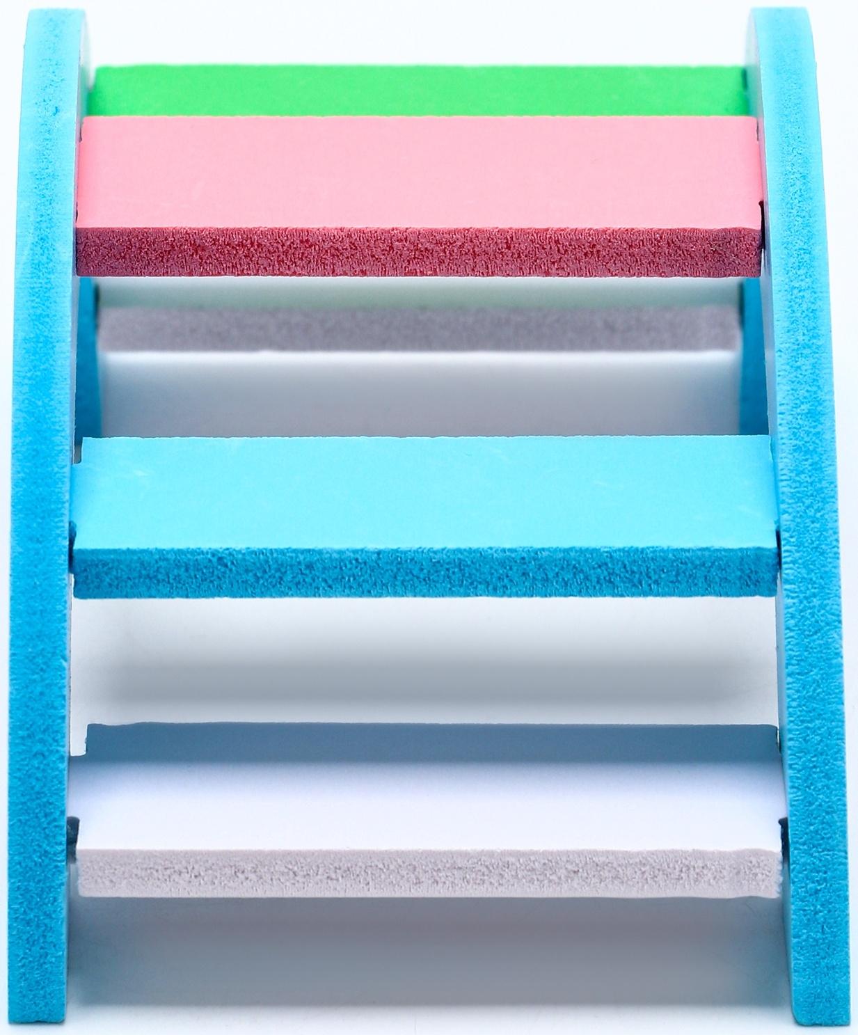 Лесенка для грызунов с цветными ступеньками, синий