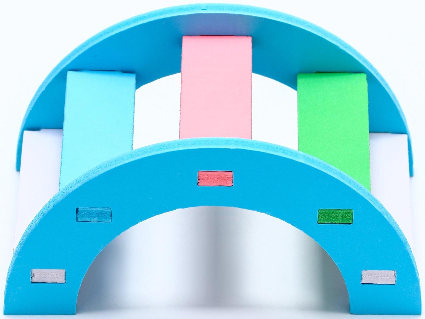 Лесенка для грызунов с цветными ступеньками, синий