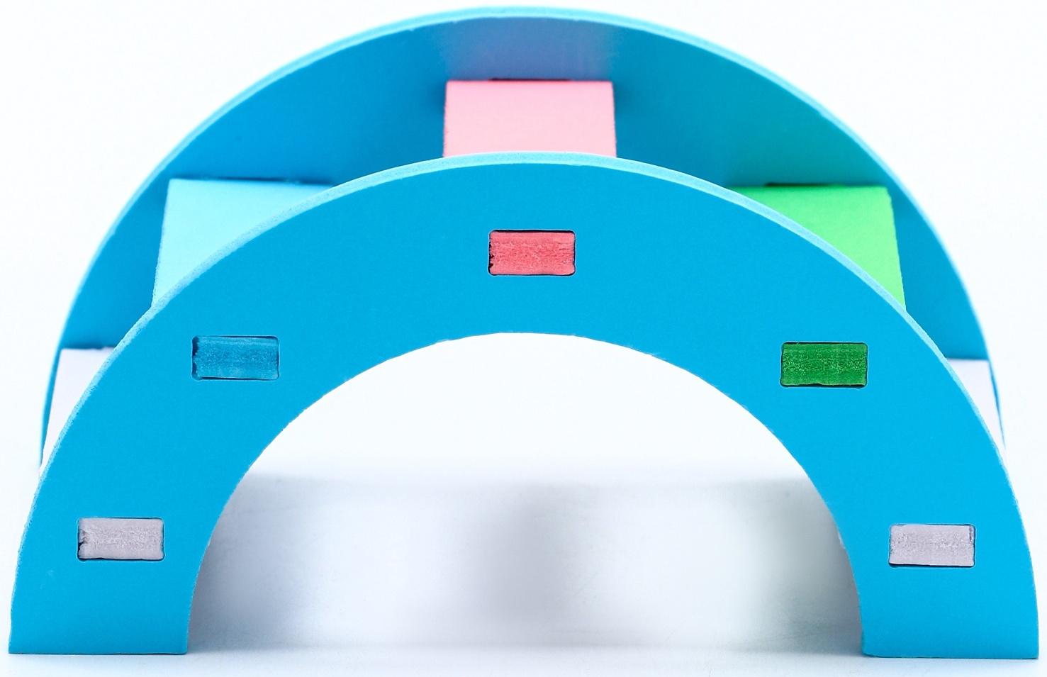 Лесенка для грызунов с цветными ступеньками, синий