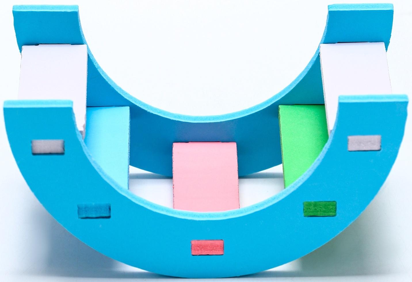 Лесенка для грызунов с цветными ступеньками, синий