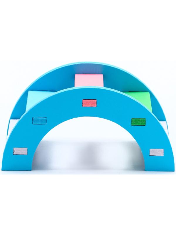 Лесенка для грызунов с цветными ступеньками, синий