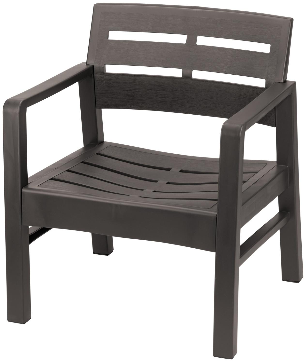 Кресло садовое «Рейки», пластик, 58×62.5×75 см, мокко