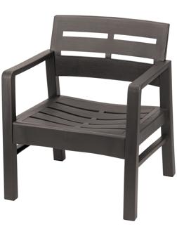 Кресло садовое «Рейки», пластик, 58×62.5×75 см, мокко