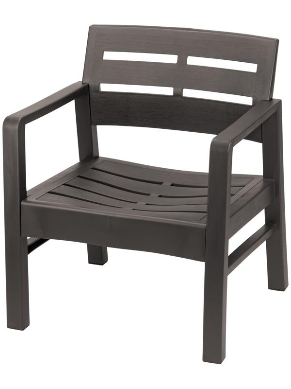 Кресло садовое «Рейки», пластик, 58×62.5×75 см, мокко