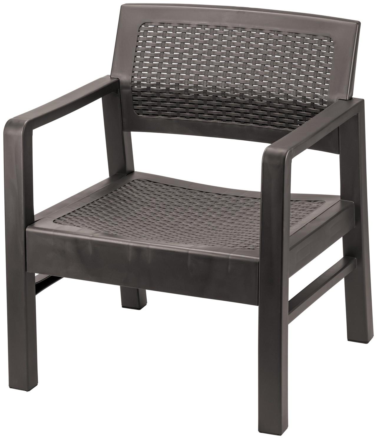 Кресло садовое «Ротанг», пластик, 58×62.5×75 см, мокко