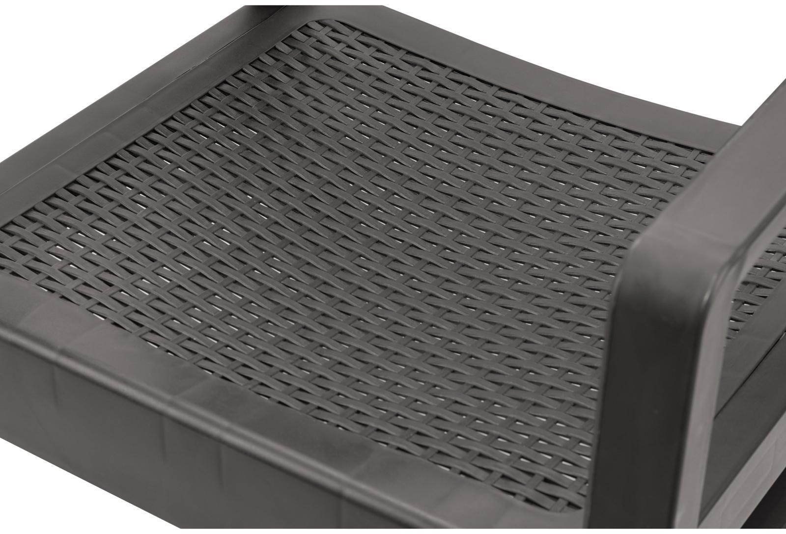 Кресло садовое «Ротанг», пластик, 58×62.5×75 см, мокко