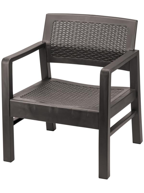 Кресло садовое «Ротанг», пластик, 58×62.5×75 см, мокко