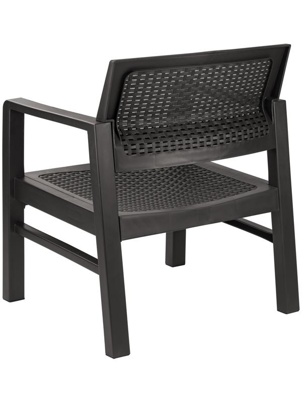 Кресло садовое «Ротанг», пластик, 58×62.5×75 см, мокко